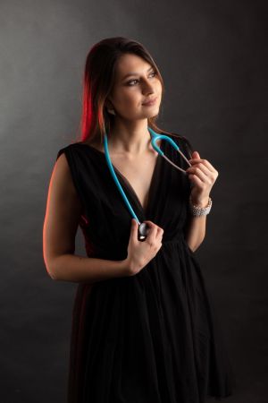 Auteur fotograaf Jops Robroeks - Nadia with stethoscope
