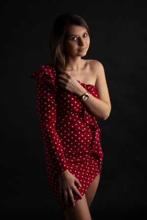 Auteur fotograaf Jops Robroeks - Nadia with red dress
