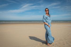 Auteur fotograaf Stijn Boussemaere - fashion shot op strand Middelkerke